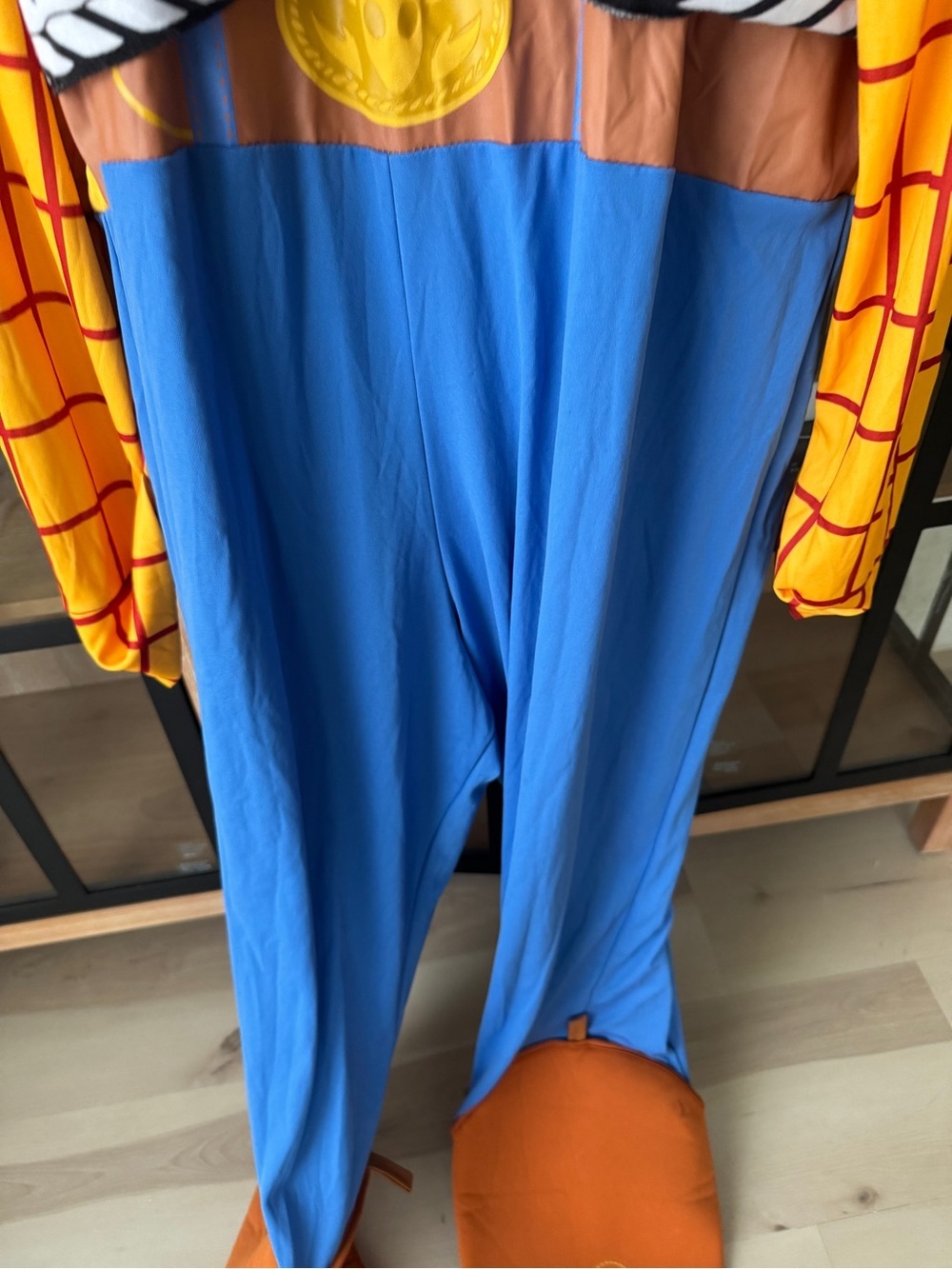 Men’s Woody Toy Story Pixar jumpsuit Halloween costume cowboy boots vest adult - Picture 7 of 10